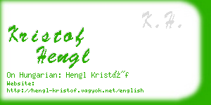 kristof hengl business card